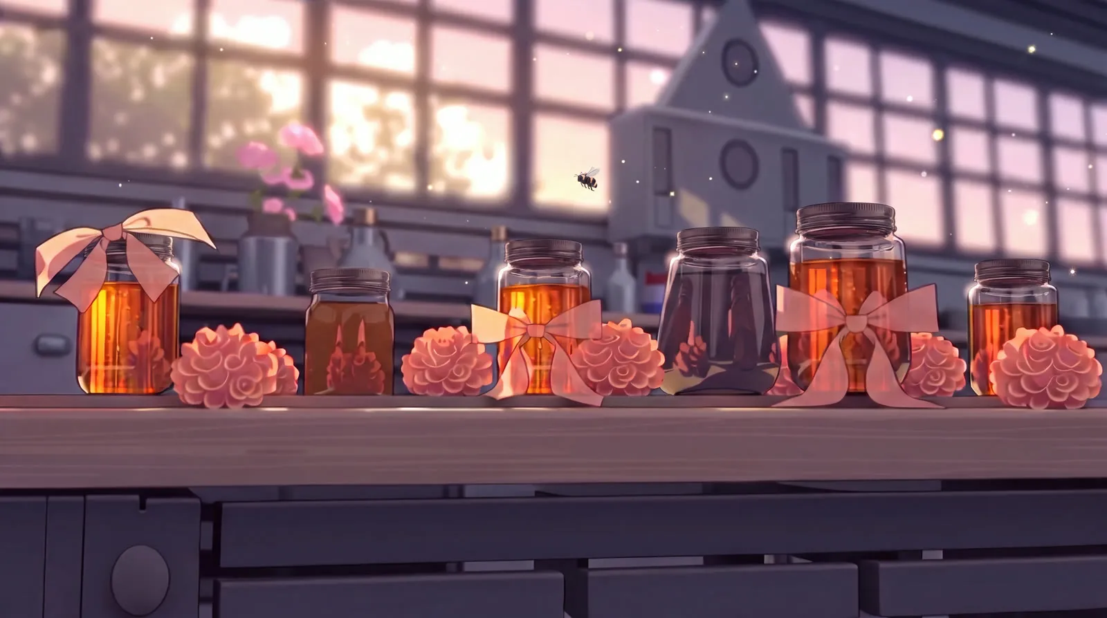 Keyframe 10, edited version: bee added, jar lids fixed to sit on top instead of inside